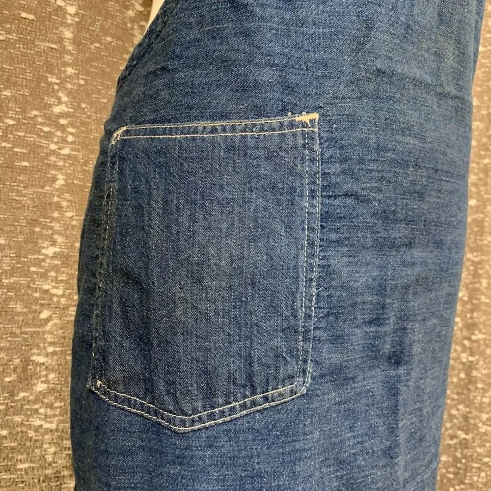 Vintage‎ Selvedge Denim Workwear Apron Pockets Shop Paint Barn Chore Unbranded